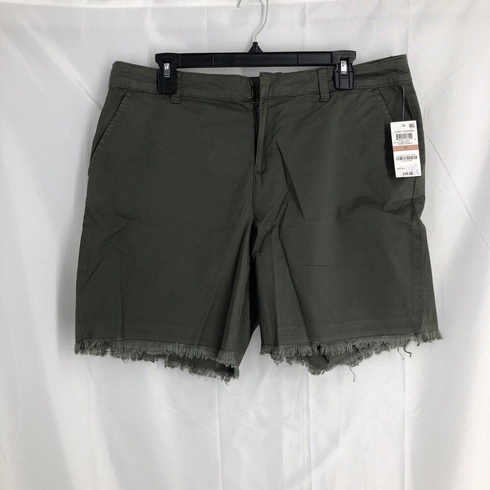 NEW Style & Co. Mid-Rise Olive Bermuda Shorts Women's Size 12